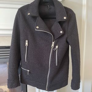 Imperial black teddy jacket